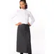 Chef Works AIN02-DIA-0 Gray Diamond Waist Apron, 31.5"L X 40"W, 3 Pockets, 65/35 Poly/Cotton - 1/Case 1 image