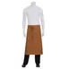Chef Works ALWKV023-NTM-0 Waist Apron, 31"L x 31"W, 100% Cotton, Brown, 2 Pockets - 1/Case 1 image