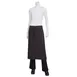 Chef Works ALWKV023-SGY-0 Waist Apron, 31"L x 31"W, Steel Gray 100% Cotton, Towel Loop, Hip Pockets 1 image