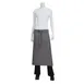 Chef Works ALWXX022-BSL-0 Corvallis Waist Apron, 31"L x 31"W, 100% Cotton Denim, Gray, Hip Pockets 1 image