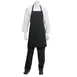 Chef Works APKBL   -BLK-0 Bib Apron, 33"L x 27-1/2"W, Black, 65/35 Poly/Cotton 1 image
