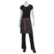 Chef Works AW048-BLK-0 - 19"L X 28.5"W Black 100% Cotton Denim Waist Apron 1 image