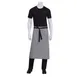 Chef Works AW051-BLK-0 Black 30"L X 31.5"W Poly/Cotton Waist Apron - 1/Case 1 image