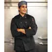 Chef Works BAST-BLK-3XL - Bastille Chef Coat, 3XL Black Poly/Cotton, Thermometer Pocket, Classic Fit 1 image