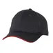 Chef Works BCCT-RED-0 Black Baseball Cap, Cool Vent, Red Trim, 100% Polyester, One Size 1 image