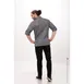 Chef Works BCMC010-GRY-4XL Men's Lansing Chef Coat, Gray, 4XL, Poly/Cotton, Long Sleeve 2 image