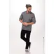 Chef Works BCMC010-GRY-5XL Chef Coat, 5XL Gray, 65/35 PolyCotton, Roll‑Up Sleeves, Cool Vent™ 1 image