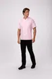Chef Works BCSZ009-PIN-M Chef Coat, Medium Pink, 65/35 Poly Cotton Twill, Short-Sleeve, Vent 1 image