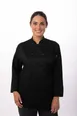 Chef Works BCW004-BLK-2XL Chef Coat, Double‑Breasted 2XL Black, 65/35 Poly‑Cotton, Thermometer Pocket 1 image