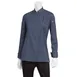 Chef Works BCWLZ005-BLU-M Women's Hartford Chef Coat Medium Blue Fit Roll‑Up Sleeves 2‑Way Zipper 1 image