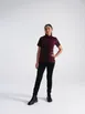 Chef Works BCWSZ006-MER-XS Women's Chef Coat, XSmall, Burgundy, Poly/Cotton, Short Sleeve - 1/Case 1 image