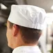 Chef Works BNWH-WHT-0 White Chef Beanie, Elastic Back, One Size Fits Most, 65/35 Poly/Cotton 1 image
