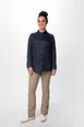Chef Works CBS01W-GRY-M Tulum Chef Coat, Long Sleeve, Snap Front, Side Slits with Mesh, Grey, Size M 1 image