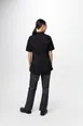 Chef Works CBZ03W-BLK-3XL Women’s Varkala Chef Coat, Short Sleeve, Offset Zip Snap Collar, Side Mesh Slits, Left Pocket, Pen Pocket, Apron Tab, 62/38 PolyCotton, Polyester Mesh, Black, 3XL 2 image