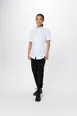 Chef Works CBZ03W-WHT-XS Women's Chef Coat XS White 62/38 PolyCotton Sleeve Zip Collar Slits Pocket 1 image