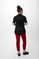 Chef Works CBZ04W-BLK-XL Arcadia Chef Coat, Short Sleeve Raglan, Center Zipper, Mesh Side Slits, Thermometer Pocket, Apron Tab, 62/38 Poly/Cotton, Black, XL 2 image