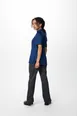 Chef Works CBZ04W-OCB-L Women's Chef Coat, Short Sleeve Zipper, Ocean Blue, Size L, 62/38 PolyCotton 2 image
