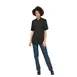 Chef Works CES02W-BLK-M Short‑Sleeve Chef Coat, Black 65/35 Poly‑Cotton Twill, Size M, Snap Closure 1 image