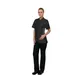 Chef Works CES05W-BLK-2XL Women's Chelsea Chef Coat, 2XL Black Cotton Denim, Short Sleeve 1 image