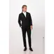 Chef Works CQZ01-BBK-L Men's Apex Chef Coat, Large Black, Long Sleeve, Collar, Zip Front, Hip Pockets 1 image