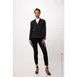 Chef Works CQZ01W-BBK-2XL Women Chef Coat, Black 2XL Sleeve, 70/30 Poly Rayon, Zip Front, Hip Pocket 1 image