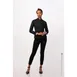 Chef Works CQZ01W-BBK-3XL - Women’s Chef Coat, Sleeve, Black, 3XL, Poly Rayon, Zip Front, Hip Pockets 2 image
