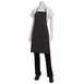 Chef Works CSBA-BCS-0 Bib Apron, 34-1/4"L x 27"W, Black Chalk Stripes, 65/35 Poly/Cotton 1 image