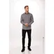 Chef Works DPDS-GRY-3XL Men's Pilot Shirt Gray, 3XL, Poly/Cotton, Roll-Up Long Sleeves, Button Front 1 image