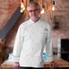 Chef Works ECCB-WHT-46 Double‑Breasted Chef Coat, Size 46, Super Comb 120 Cotton, White/Black Piping 1 image