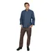 Chef Works EXDZ001-IBL-L Gramercy Chef Coat, Indigo Blue, Single‑Breasted, Roll‑Up, 2‑Way Zipper 1 image
