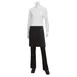 Chef Works F28-BLK-0 Bistro Waist Apron, 19"L X 27.5"W, Poly/Cotton, Black - 1/Case 1 image