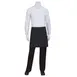 Chef Works F28-BWP-0 Bistro Waist Apron, 19"L X 27.5"W, Poly/Cotton, Black/White Stripes - 1/Case 1 image