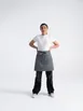 Chef Works F28-GRY-0 Waist Apron, Unisex Half Bistro, 19"L x 27.5"W, Grey, 65% Polyester 35% Cotton 1 image