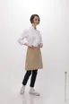 Chef Works F28-KHA-0 Bistro Waist Apron, 19"L X 27.5"W, Poly/Cotton, Khaki - 1/Case 1 image