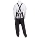 Chef Works F35 -BLK-0 Bib Apron, 35-1/2"L x 31"W, Cross-Back Ties, 2 Pockets, Poly/Cotton, Black 1 image