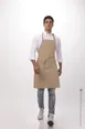 Chef Works F8-KHA-0 Bib Apron, 34"L x 24"W, Neck Buckle, Patch Pocket, 65/35 Poly/Cotton, Khaki 1 image