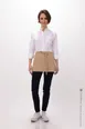 Chef Works F9-KHA-0 Waist Apron, 12"L x 23"W, 3 Pockets, Khaki, 65/35 Poly/Cotton 1 image