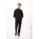 Chef Works JLCL-BLK-4XL Morocco Chef Coat, Black, 4XLarge, Poly/Cotton Twill, 3/4 Sleeve 1 image