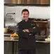 Chef Works JLLS-BLK-L - Chef Coat, Large Black 65/35 Poly‑Cotton, Long Sleeve, Yoke Vent - 1/Each 2 image
