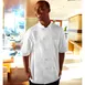 Chef Works KNSS-WHT-L Double‑Breasted Chef Coat, L White 65/35 Poly‑Cotton, Short Sleeve, Patch Pocket 1 image