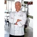 Chef Works MICC-WHT-L Chef Coat, Large White Poly/Cotton, Double‑Breasted, Underarm Vents, Stud Buttons 1 image