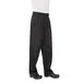 Chef Works NBBP-000-L L Black 65/35 PolyCotton Pants, Elastic Waistband, 2 Side Pockets, 1 Back Pocket 1 image