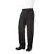 Chef Works NBBZ-BLK-7XL - Chef Pants, 7XL Black, 65/35 PolyCotton, Waistband, Zipper Fly - 1/Each 1 image