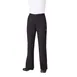 Chef Works PW003-BLK-XS Chef Pants, XSmall Black 65/35, Elastic Waistband, Zipper Fly 1 image