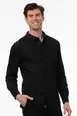 Chef Works SES02-BLK-4XL Seville Shirt, 4XL Black, Poly/Cotton/Elastane, Sleeve, Snap Closure 1 image