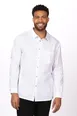Chef Works SES02-WHT-S Men's Seville Cook Shirt, Small, White, Poly/Cotton 1 image