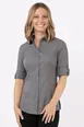 Chef Works SES02W-GRY-3XL Women's Seville Cook Shirt, Gray, 3XL, Stretch Fabric, Poly/Cotton 1 image