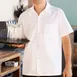 Chef Works SHYK-WHT-M Utility Shirt, Medium, White, 65/35 Poly/Cotton, Short Sleeve, Snap Front 1 image