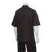 Chef Works VSSS-BBK-M Valais Chef Coat, Medium Black Short‑Sleeve, 65/35 Twill, Vent™ Back, Buttons 1 image