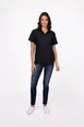 Chef Works Z650W-BLK-M Women's Medium Black Polo Cook Shirt, 100% Polyester 1 image